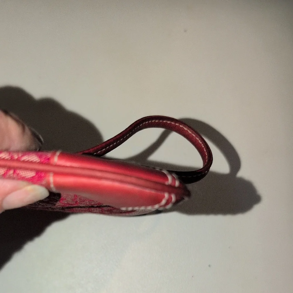 Coach Signature C Red Wristlet - Vintage
